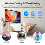 OFD 21.5" Gen2 Portable TV on Wheels,Touchscreen & Rolling Stand,Android 15
