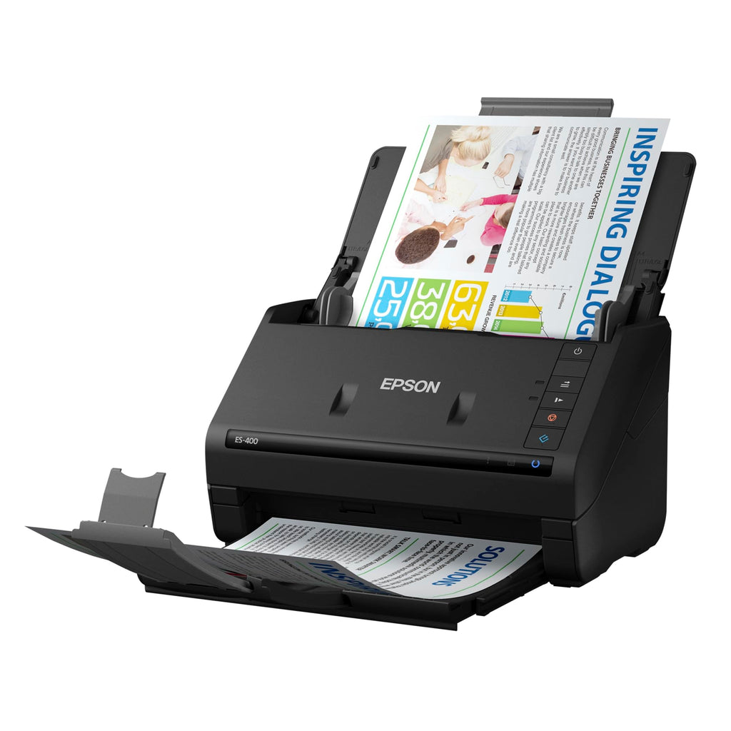 Epson Workforce ES-400 Color Duplex Document Scanner for PC and Mac, Auto Document Feeder (ADF)