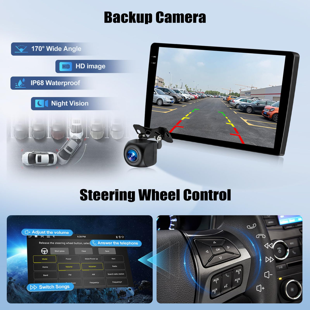 SIXWIN 9'' 4G+128G Android 15 Car Stereo for Honda Civic 2016-2021