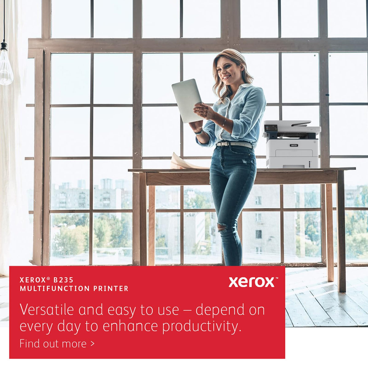 Xerox B235DNI Wireless Black and White Laser All-in-One Printer