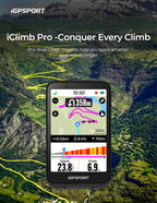 iGPSPORT BiNavi Bike Computer, 3.5‘’ Touch Screen Map Navigation Music Control Climb Tips, Wireless GPS Cycling Computer