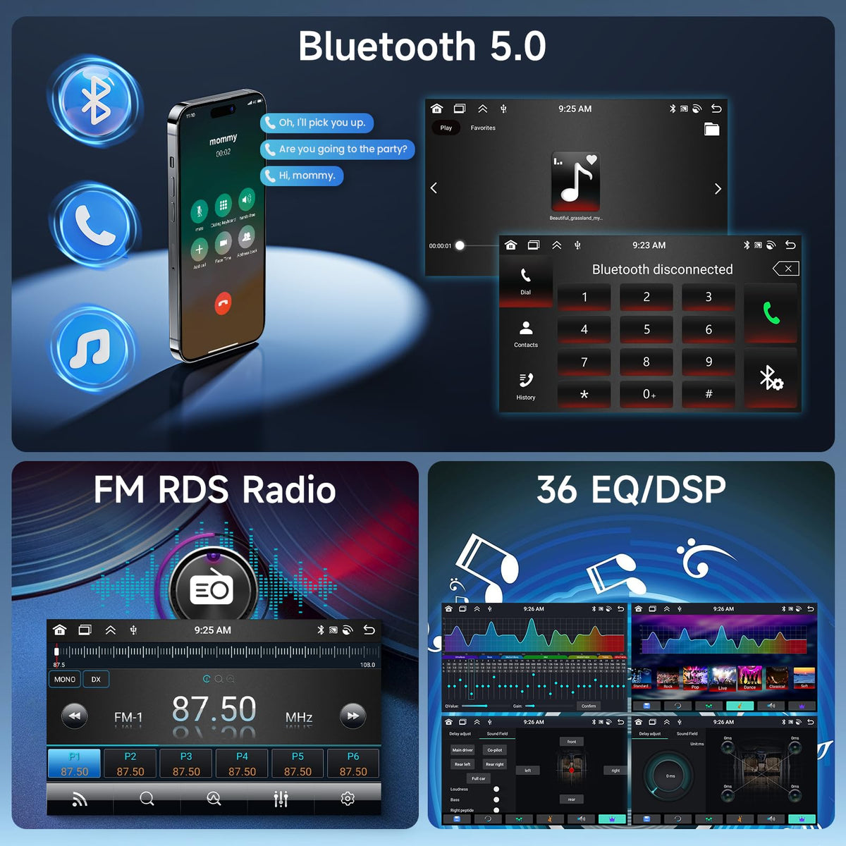 Hodozzy 6G+128G 8-Core Car Radio for Volkswagen VW Jetta Passat Golf Beetle