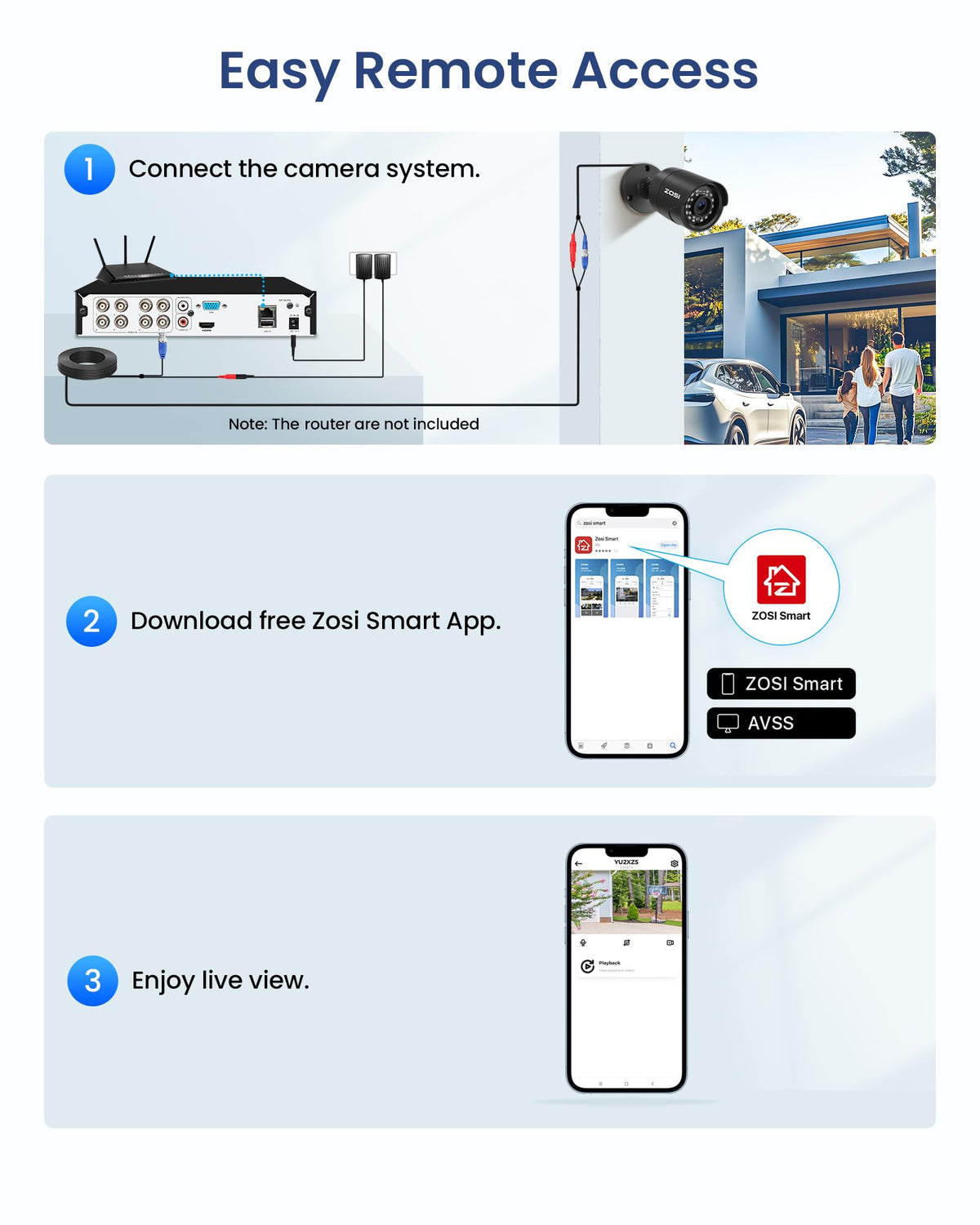 ZOSI 3K Lite Wired Security Camera System, 4 X 2MP CCTV Cameras, 500GB HDD