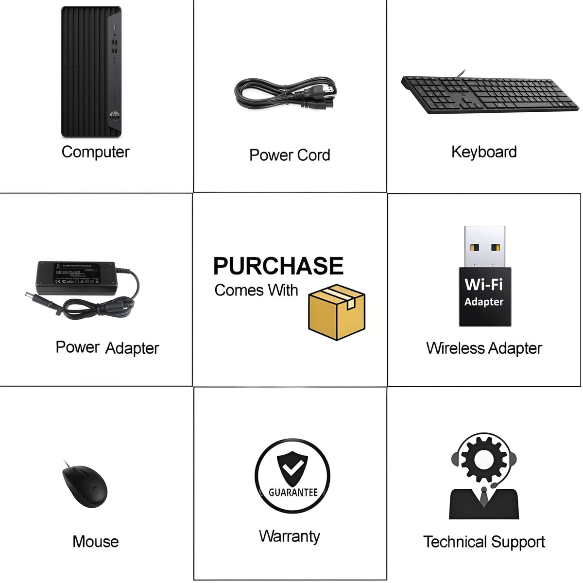 HP Desktop Computer Tower PC for Home & Office Business, Intel Core i5