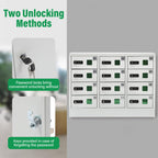12 Slots Cellphone Locker, Cellphone Locker with Combination Lock Phones Storage Pocket Cellphone Charging Station with 3 in 1 Charging Ports for Schools, Gyms, Employee Cabinets