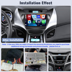 SIXWIN Android 13 6G+128G Car Stereo for Hyundai Elantra 2011 2012 2013 9 Inch Touch Screen Car Radio with CarPlay Android Auto Bluetooth Weather Forecast 59UI GPS Navigation WiFi Network Radio 32EQ