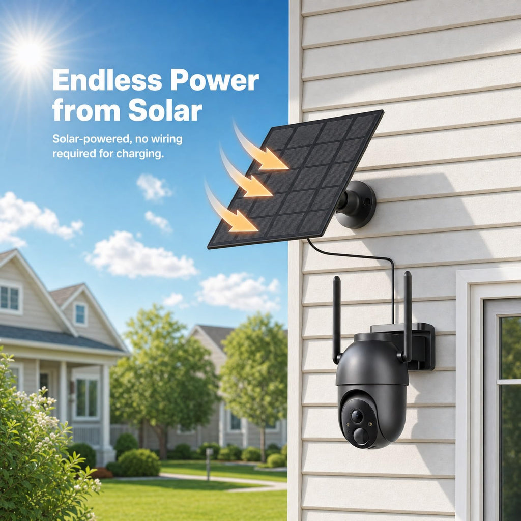 SEHMUA Security Cameras Wireless Outdoor Kit, No Monthly Fee, Local Storage