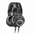 Audio-Technica ATH-M50X Professional Studio Monitor Headphones, Black, Professional Grade, Critically Acclaimed, with Detachable Cable