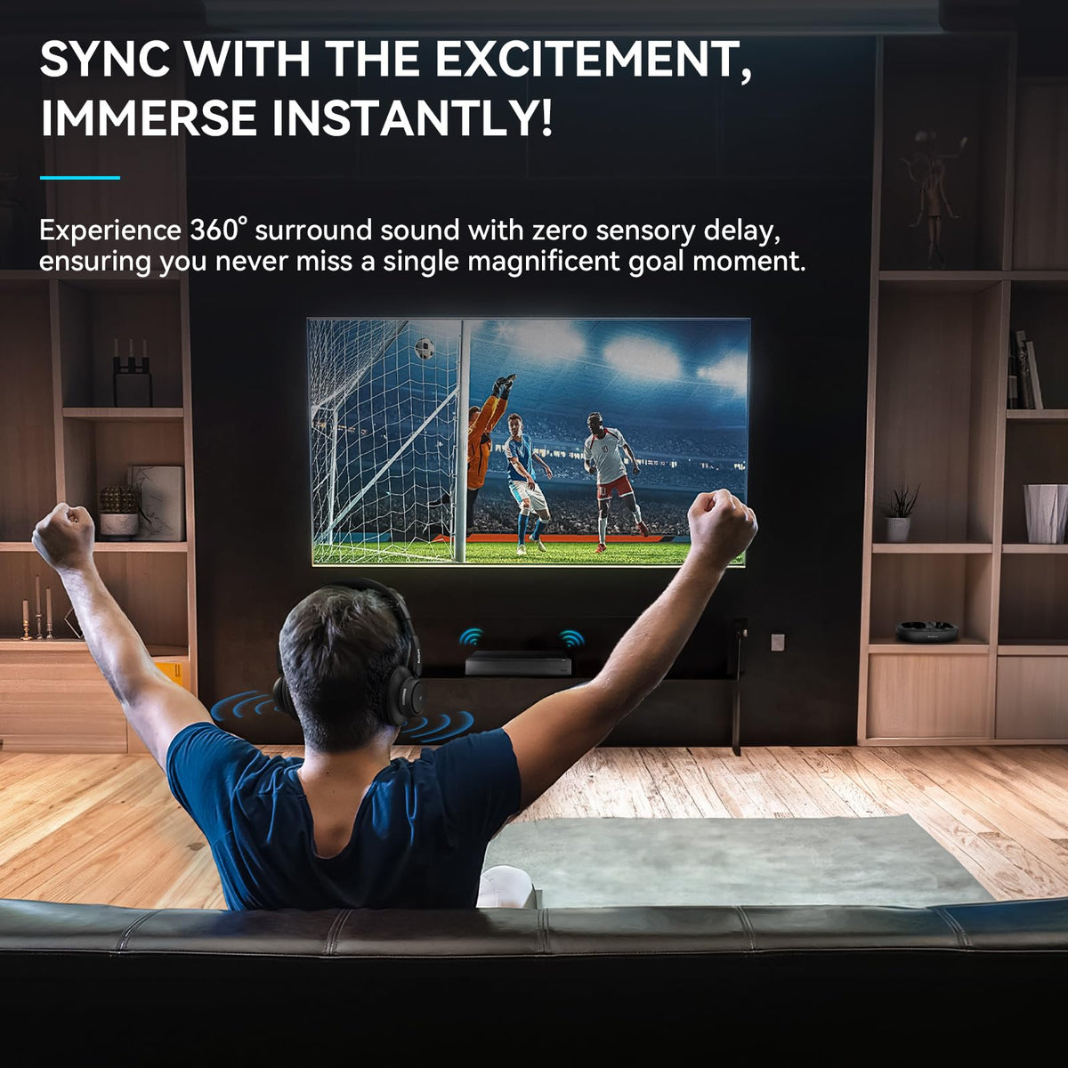 Wireless Headphones for TV for Seniors with Charging Dock, 65-Hour Playtime