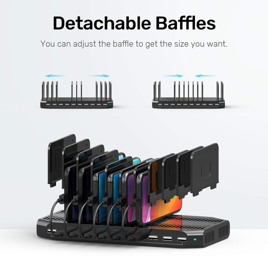 Unitek 5PCS 10 USB Charging Station Multiple Devices for iPad Tablet iPhone