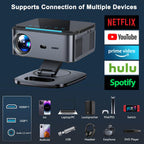 Google TV Smart Projector 4K, 2500 ANSI Projector With WiFi and Bluetooth
