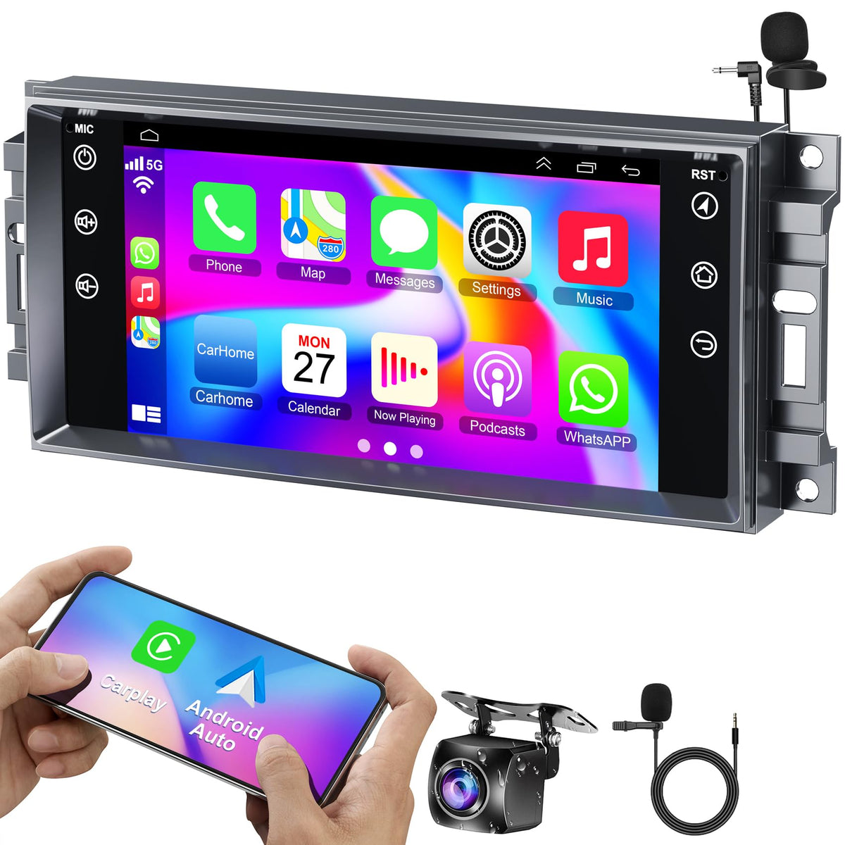 (8Core + 128GB) Android 5G WiFi Car Radio for 2012–2014 Toyota Camry