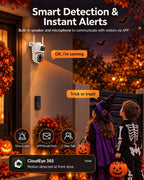 Camcamp Dual-Lens Home Security Cameras System Wireless Outdoor, 4 Cam Kits