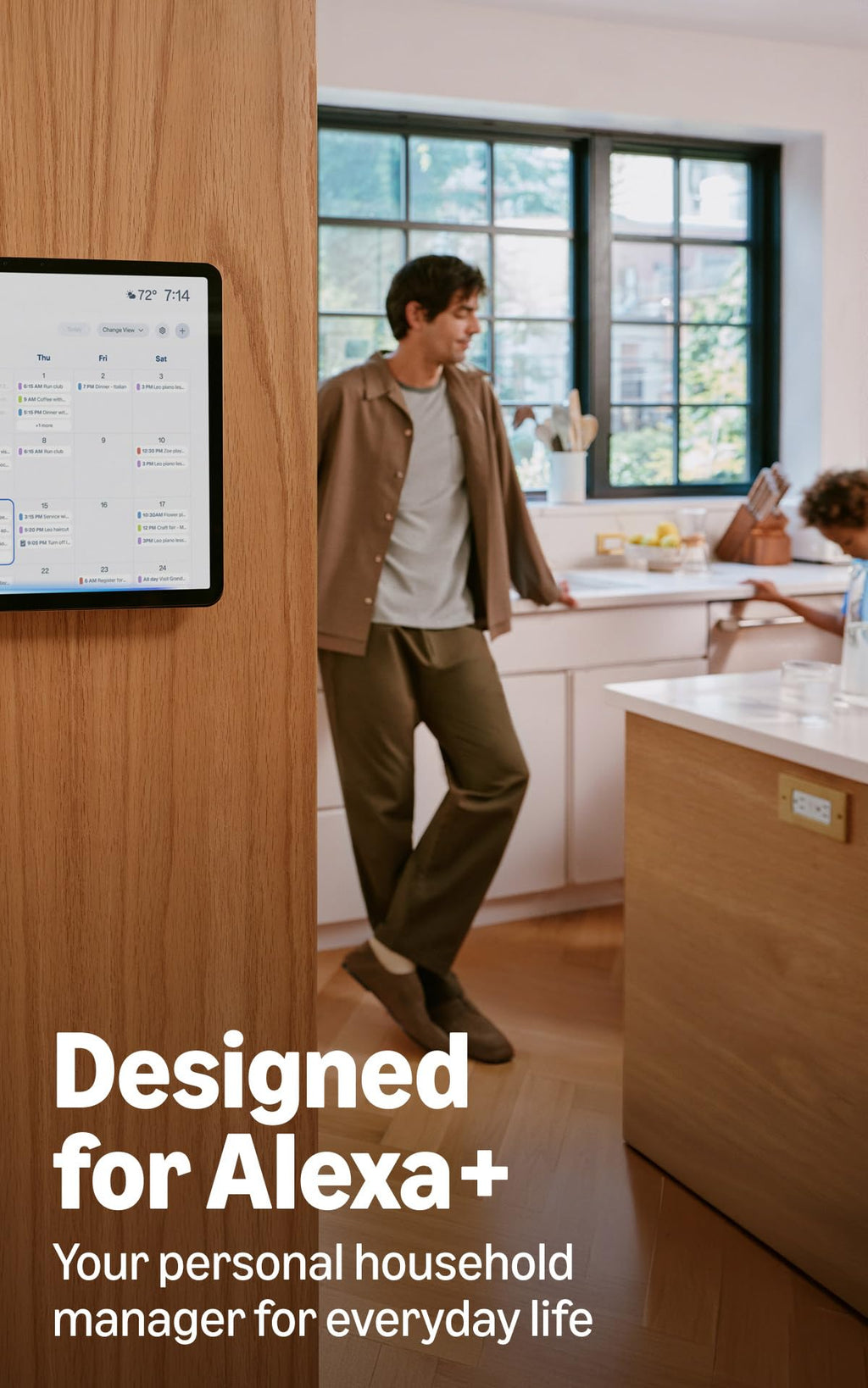 Amazon Echo Show 16 (newest model), Kitchen command center and productivity hub, Built-in Fire TV and night vision camera, Wall mount included, Designed for Alexa+