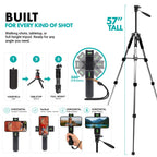 Movo iVlogger-PRO Vlogging Kit for iPhone with Mic, Light, and Tripod