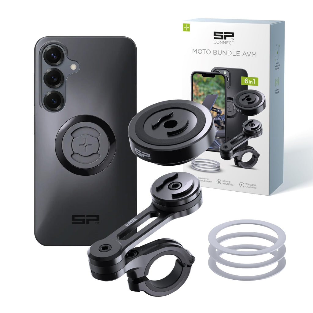 SP CONNECT Moto Bundle II with Anti Vibrations Module| SPC+ | Compatible with for Samsung S23 Ultra| Motorcycle Phone Mount |Phone Mount for Motorcycle Handlebars | Cell Phone Holder