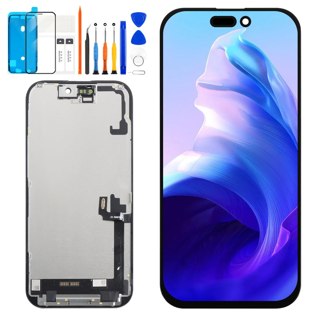 for iPhone 17 Pro Max Screen Replacement 6.9 inch OLED Full Display Assembly with Promotion 120Hz, OEM Grade Soft OLED, True Tone & Face ID Supported, DIY Repair Kit with Tools, Black