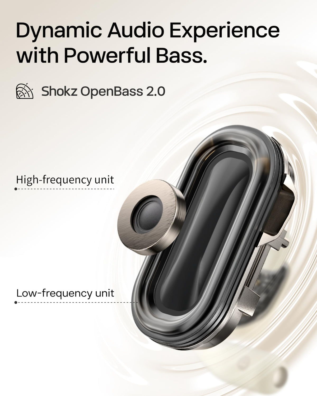 SHOKZ OpenFit 2 Open-Ear Earhook Bluetooth Earbuds, Black,48H Playtime