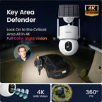 aosu D1 Max, 4K 8MP Solar Security Camera Wireless Outdoor, 2-Pack