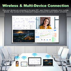 COOLHOOD 65" Smart Board, 4K UHD Touchscreen Interactive Digital Whiteboard Display, Electronic All-in-One Computer for Classroom Office Home Business w/Open App Ecosystem (Board & Wall Mount Only)