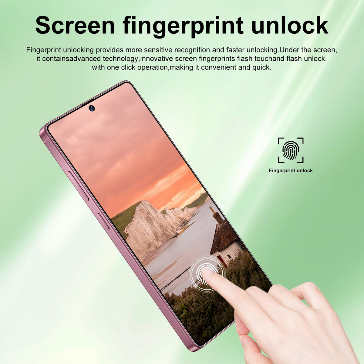 SZV I25 Ultra Unlocked Cell Phone,12+512GB 5G Unlocked Phone, Built in Pen Android 14 Battery 7000mAh 6.99" HD Screen Smartphone, Dual SIM/Face ID/Fingerprint Lock/GPS (Rose Gold, 12+512G)