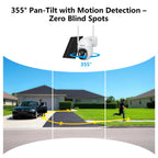 2.5K Solar Panel Security Cameras Wireless Outdoor, 4Camera System
