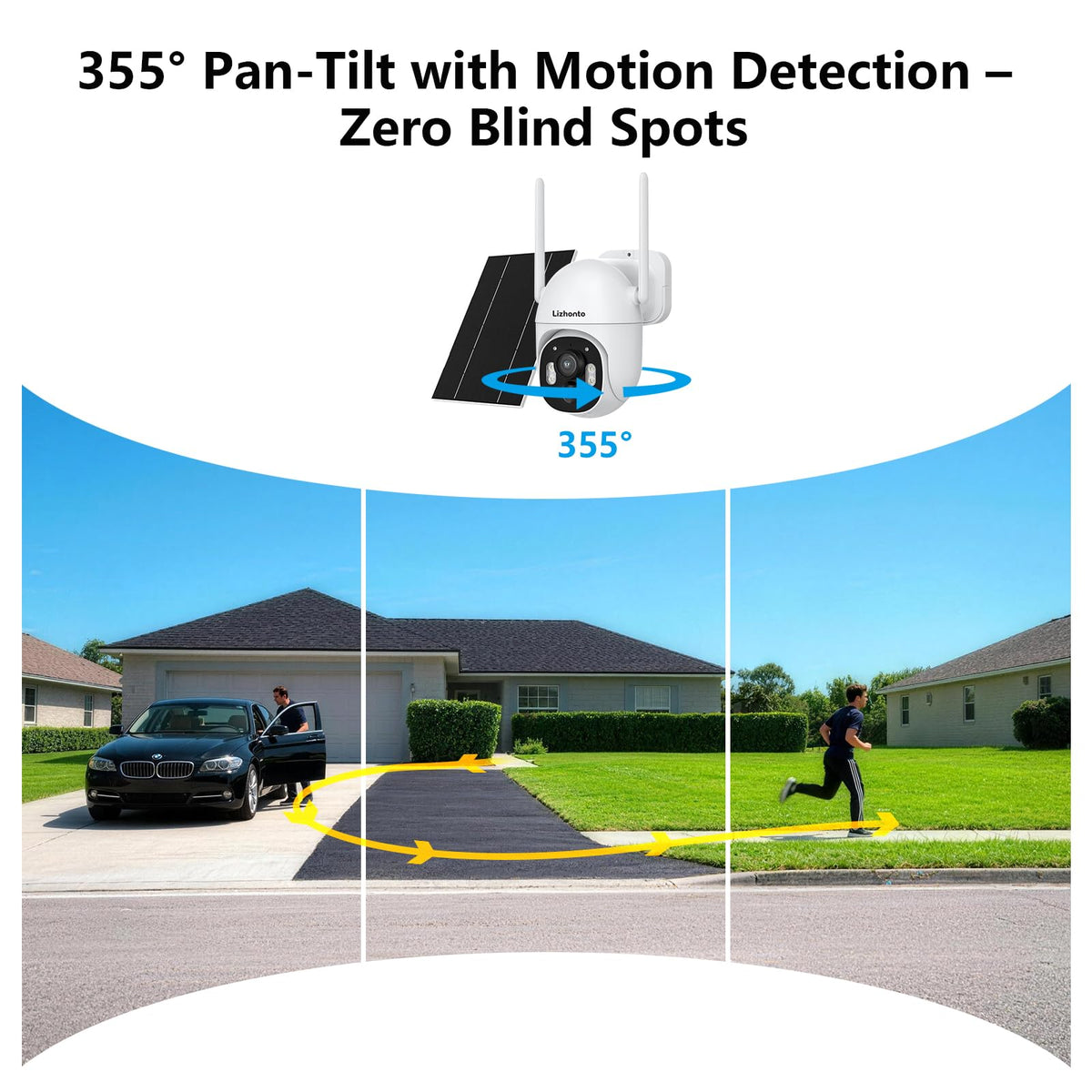 2.5K Solar Panel Security Cameras Wireless Outdoor, 4Camera System