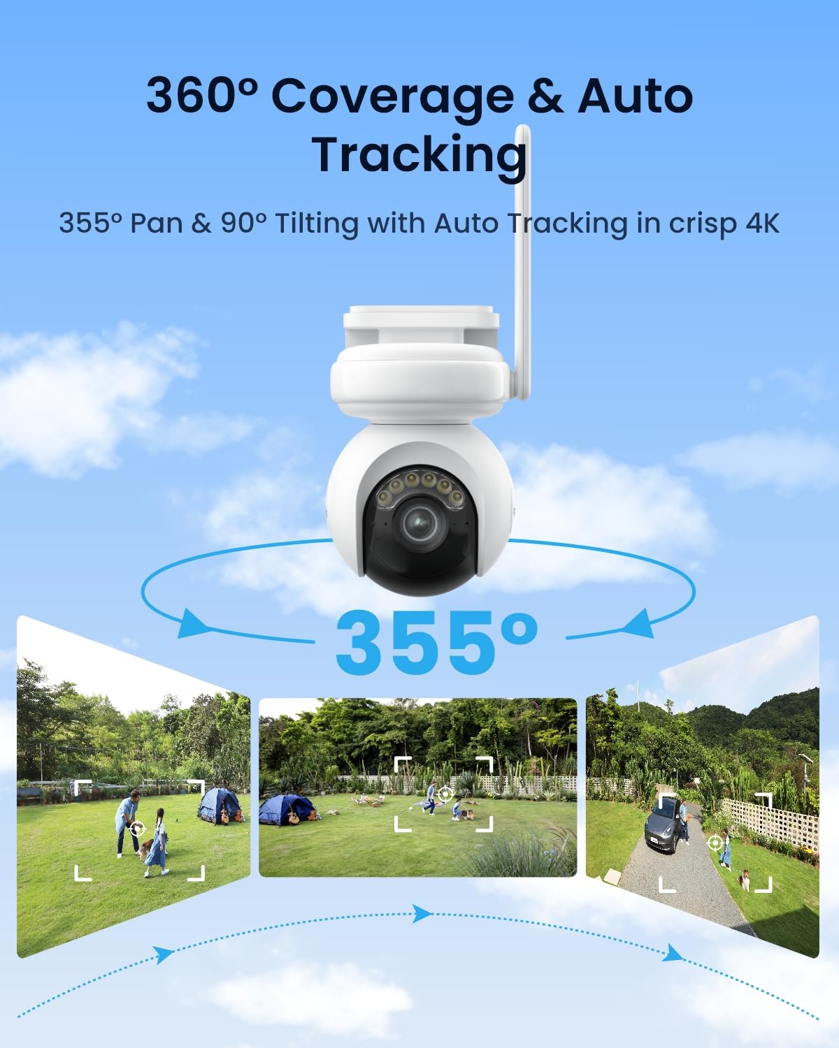 REOLINK 4K Solar Camera Outdoor Wireless ColorX Night Vision Altas PT Ultra