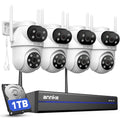 ANNKE Wireless Security Camera System, 4K NVR, 4 Dual-Lens PT Cams, 1TB HDD