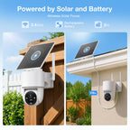 Tical Solar Security Cameras Wireless Outdoor 4 Pack, 24/7 Recording, 4MP