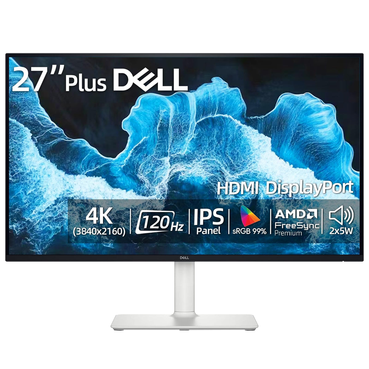 Dell 24 inch Monitor, FHD (1920 x 1080), IPS Display, 144Hz Refresh Rate, AMD FreeSync, 1ms MPRT, Anti-Glare Screen, for Home Office & Gaming, 2 X HDMI 1.4, Ultra-Thin Bezel, VESA, Tilt Adjustable