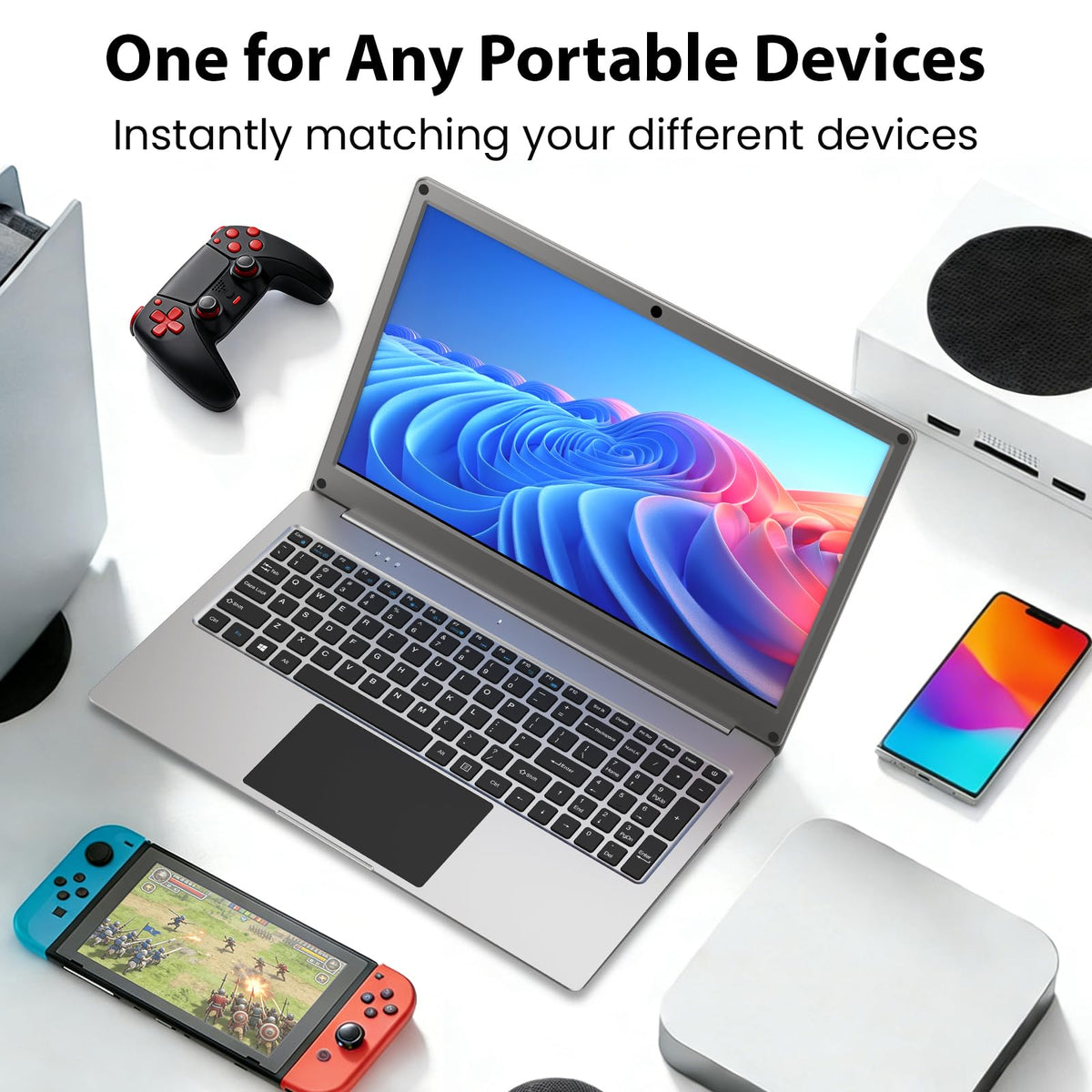 ELECROW 15.6" Portable Monitor with Keyboard, Lapdock 1080P FHD IPS Display
