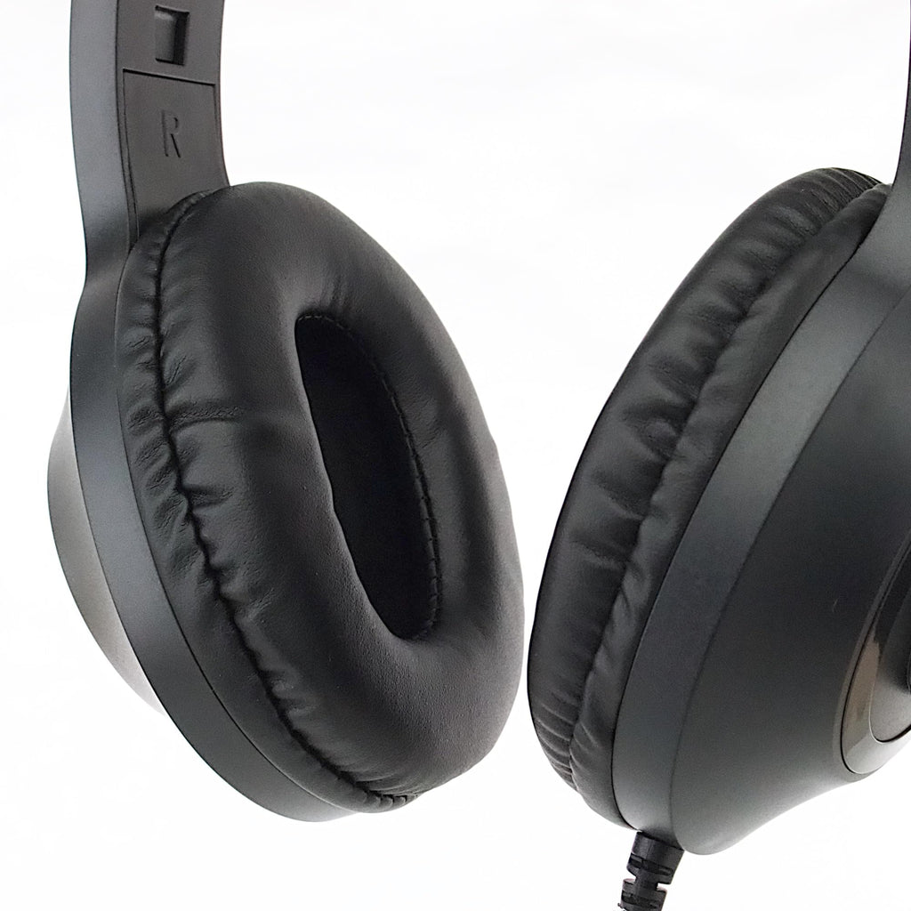 Classroom Headphones with Microphone Bulk 24-Pack, Wired Black Class Set