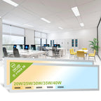 YXL 6 Pack 1x4 LED Flat Panel Light Office Light, 5200LM, 5CCT LED Drop Ceiling Light Fixture, 40W/35W/30W/25W/20W Selectable,6500K/5000K/4000K/3500K/3000K,Dimmable 0-10V,ETL