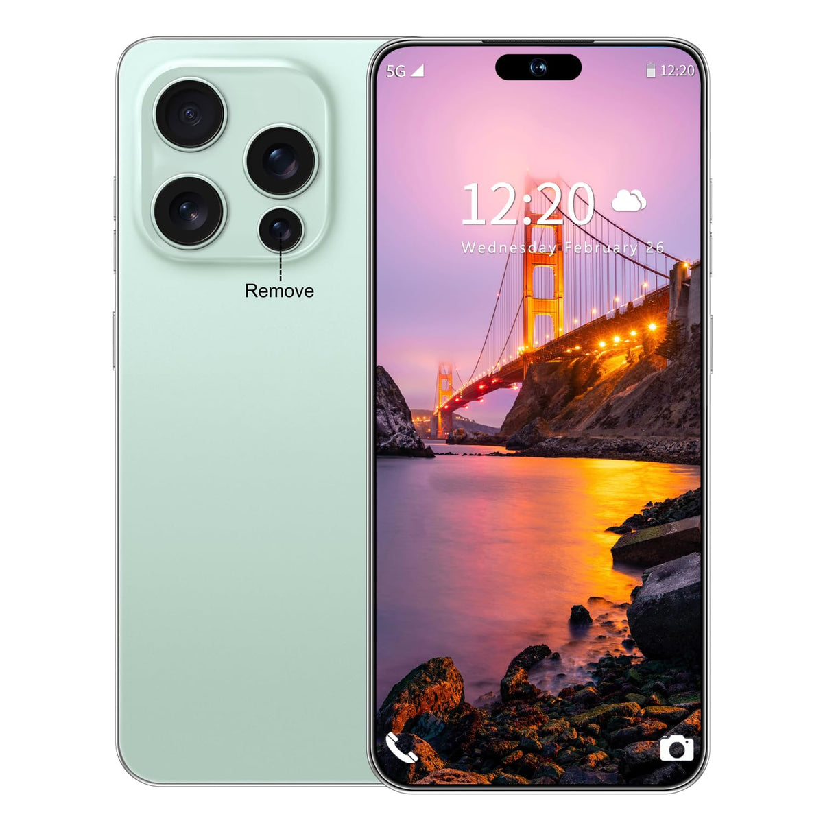 Huness I16 PM 16+1TB Smartphone Unlocked Cell Phone,6.99" HD Screen Unlocked Phones,Battery 7000mAh Android 14,Face ID/Fingerprint Button unlock/Photos/5G/Dual SIM/GPS (Pink)