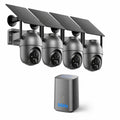 SEHMUA Security Cameras Wireless Outdoor Kit, No Monthly Fee, Local Storage