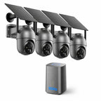 SEHMUA Security Cameras Wireless Outdoor Kit, No Monthly Fee, Local Storage