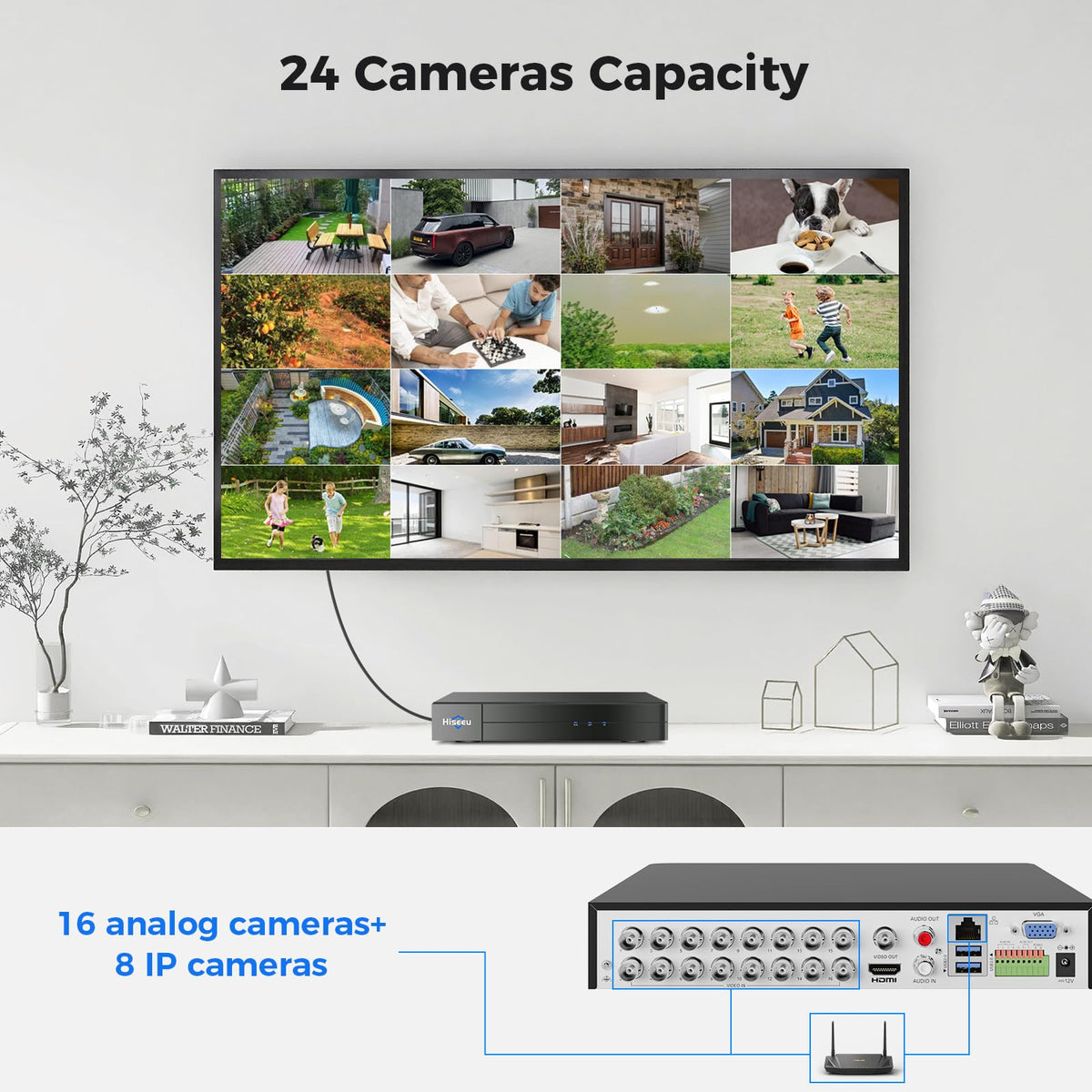 Hiseeu 16 Channel 4K Security DVR 8MP Digital Video Recorder