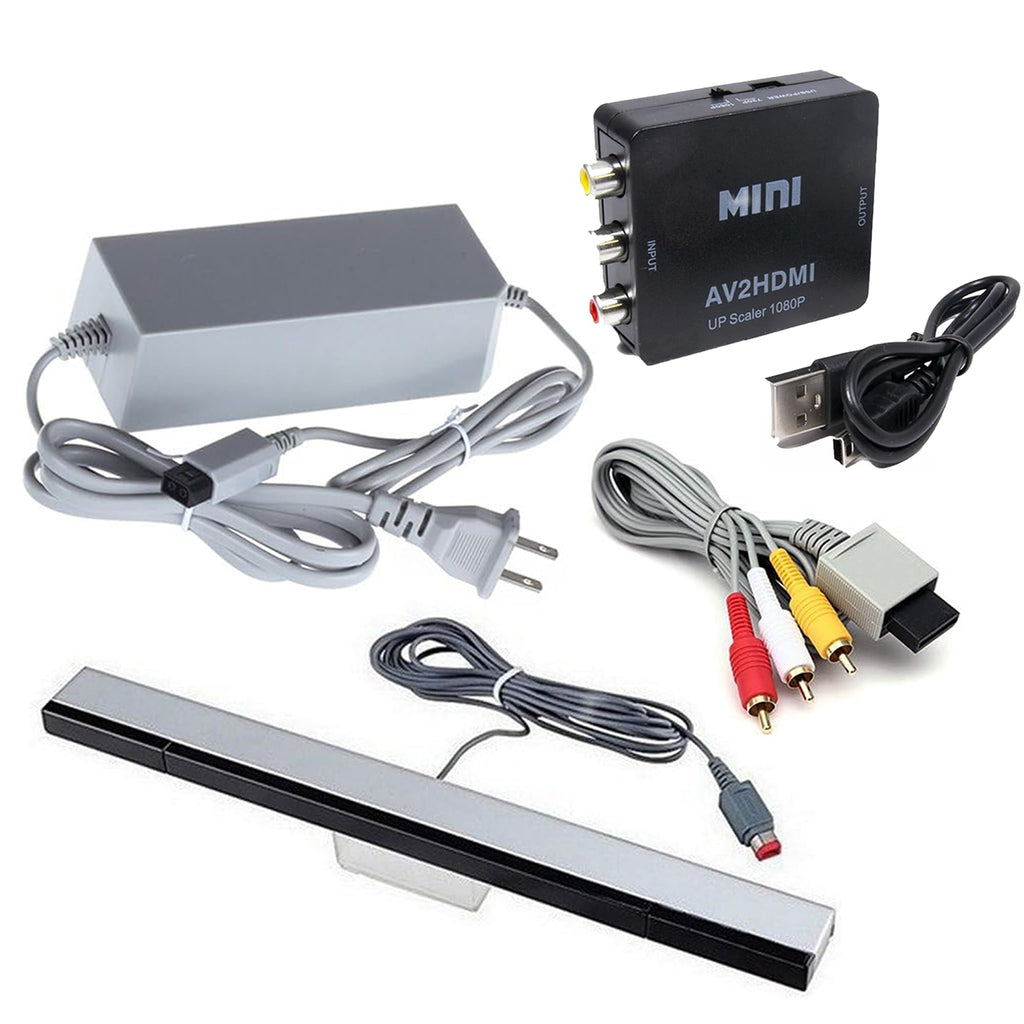 Complete Nintendo Wii Console & Display Bundle with HDMI Converter (Renewed)