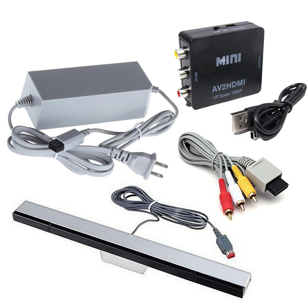 Complete Nintendo Wii Console & Display Bundle with HDMI Converter (Renewed)