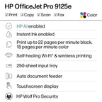HP OfficeJet Pro 9125e Color Inkjet Printer | Wireless | All-in-One