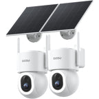 aosu D1 Max, 4K 8MP Solar Security Camera Wireless Outdoor, 2-Pack