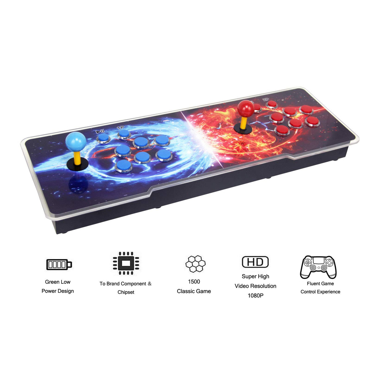 Pandora Box Arcade Console - 26800 Built-in Retro Classic Video Games, 1-4 Players, Search & Favorite List, 1280x720P Output with Double Players Control Joystick