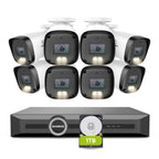 SANNCE 2K 3MP PoE Camera System - NVR with 4PCS Bullet Cameras(1TB HDD)