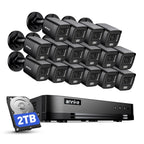 ANNKE 16CH Surveillance Security Camera System, 8Pcs 2MP Cameras, 2TB HDD