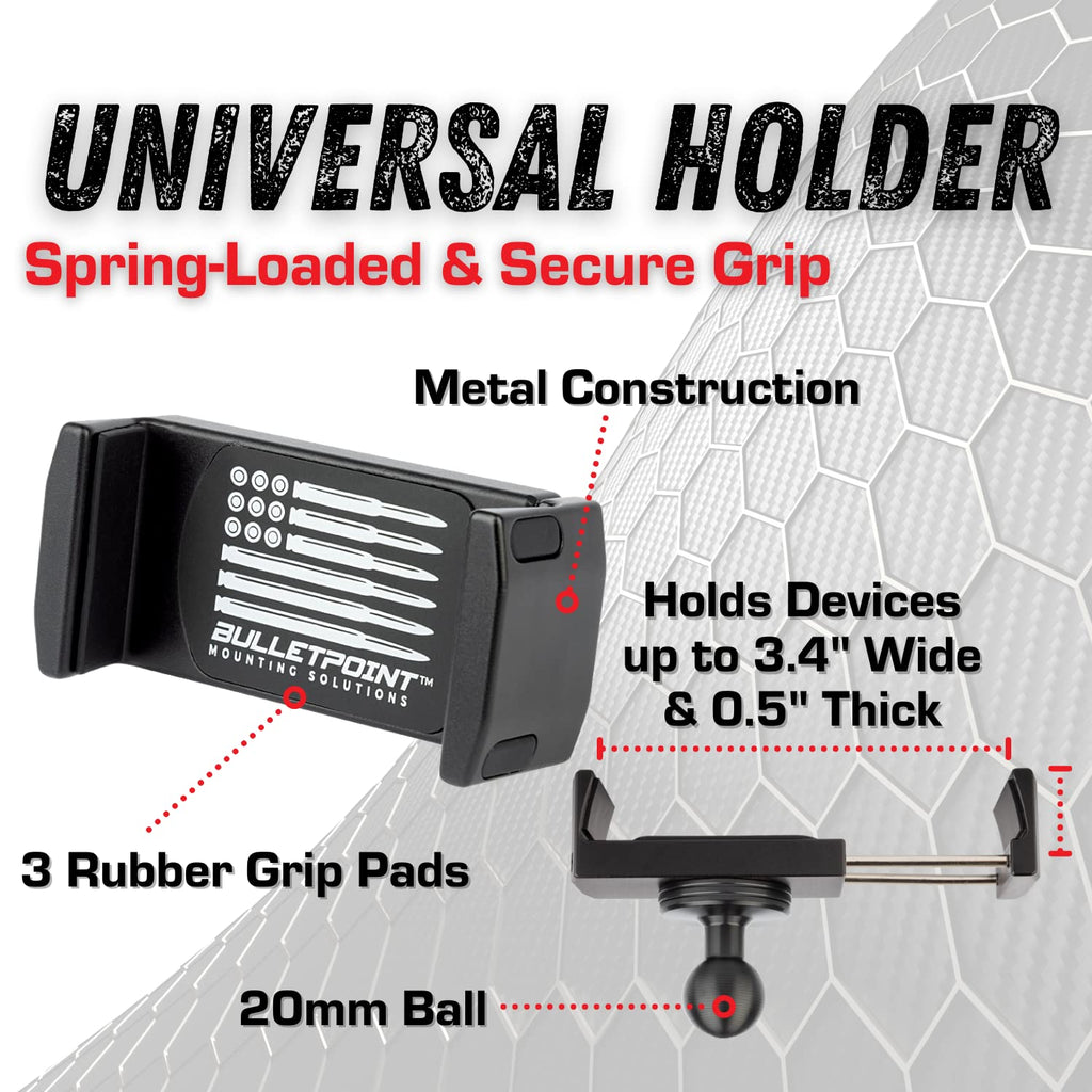Bulletpoint RubiGrid Dash Mount Platform 2 Phone Holders Bundle Compatible with 2019+ Chevrolet Silverado & GMC Sierra Multi-Device Mount