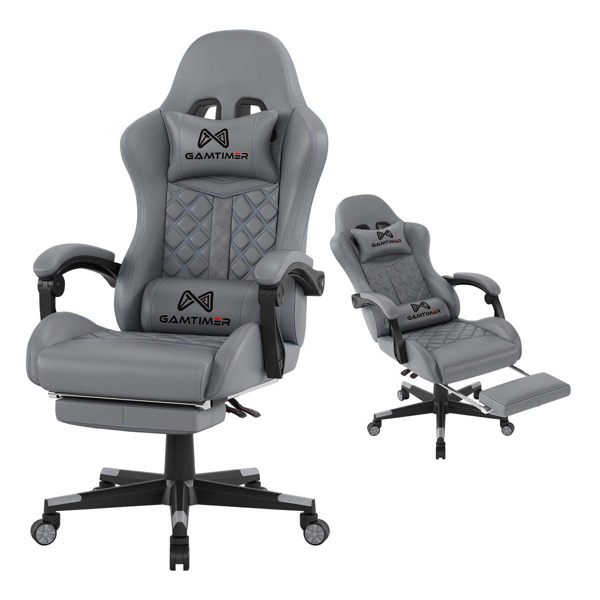 Gaming Chair, 400 lbs Adult Chair, High Back Computer Chair with Footrest and Linked Armrests, Office Video Game Chair with Lumbar Support(Green)