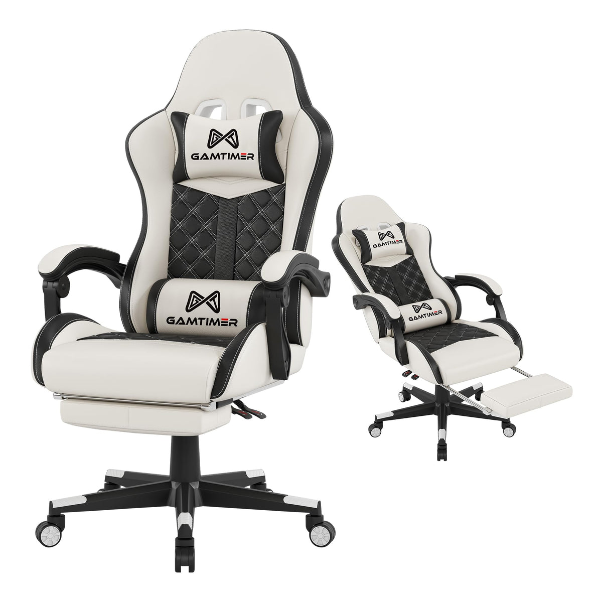 Gaming Chair, 400 lbs Adult Chair, High Back Computer Chair with Footrest and Linked Armrests, Office Video Game Chair with Lumbar Support(Green)