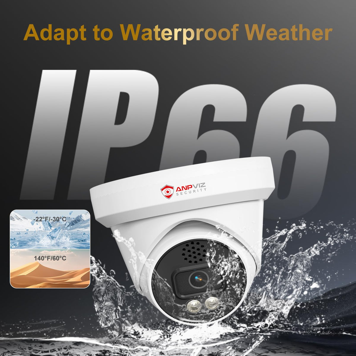 Anpviz 16CH 4K PoE Security Camera System, 16PCS 8MP Wired Turret Cameras