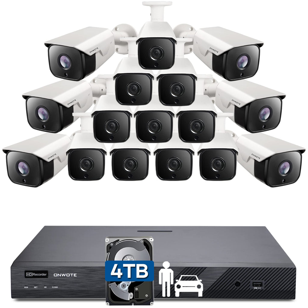 ONWOTE 16 Channel PoE Security System, 6K 12MP NVR, 16x 4K 8MP IP Cameras